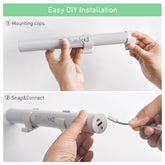 12V Lithium Ion Rechargeable Pack Wand - Power and Charge Blinds, Shades Curtains - 2600mAh, Output 5V 1A,  Easy to Install - Includes Wall Mounting Clips,Type-C Cable